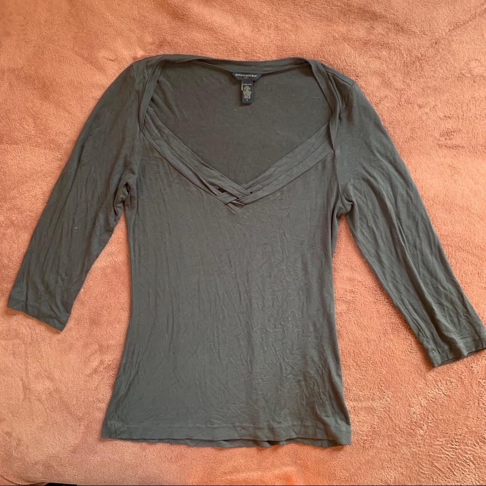 🤑5/$10 Banana Republic Three Quarter Sleeve Shirt